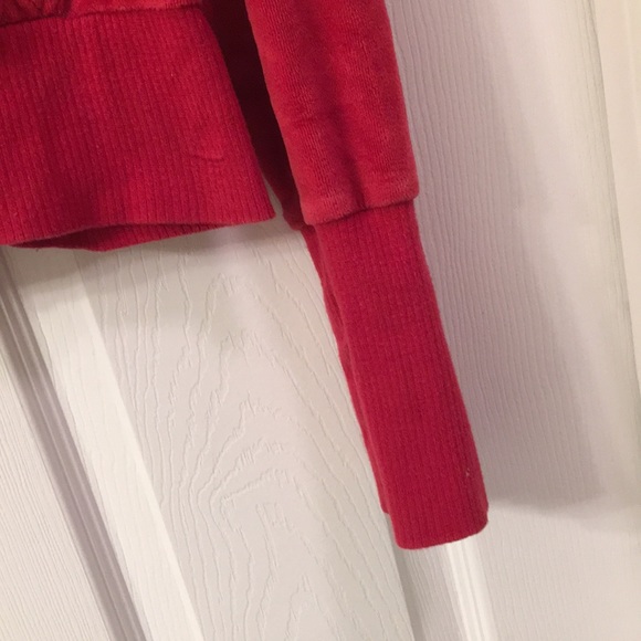 Rocawear Y2K Red crop velour jacket hoodie size small - Picture 3 of 8